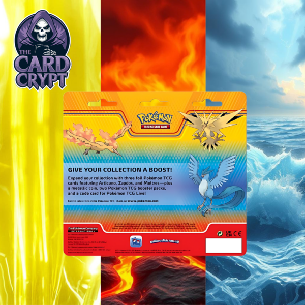 Pokémon: Articuno, Zapdos & Moltres Cards with 2 Booster Packs & Coin - Image 2
